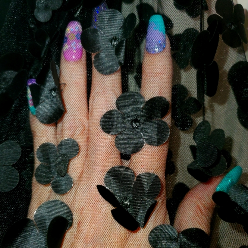 Black Dress w/ petals
